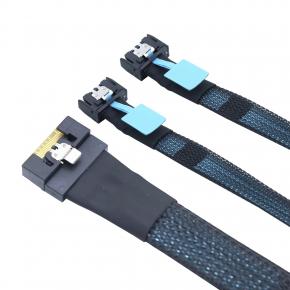 PCI-E Ultraport Slimline SAS 4.0 SFF-8654 8i 74pin  to dual 2X MCIO 4X 4i 8654 38Pin Server internal connection Cable